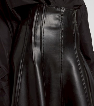 Norma Kamali Grace faux leather midi skirt