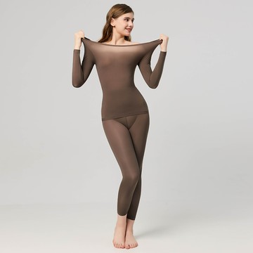 [EASY SHOP] 輕薄美膚衣(成套美膚衣+褲)-可可棕