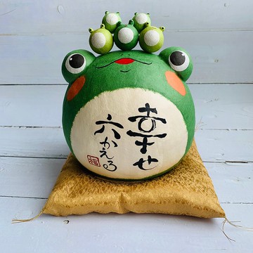 福態青蛙 迎接幸福 和紙青蛙吉祥物 送禮 開運