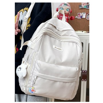 免運💯日係校園簡約百搭雙肩包女 高中學生初中生上課書包 大容量背包男潮 大學生高顔值雙肩包 ins日係國中大容量書包女