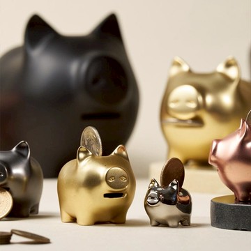 招財金豬 大豬小豬落御盤 霧金