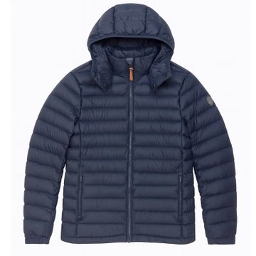 【WILDLAND荒野】女700FP可拆帽輕暖羽絨外套104藍黑色