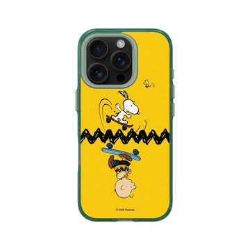 iPhone 16 Pro Clear 憂墨綠 - 史努比 Snoopy - 一起玩滑板吧！