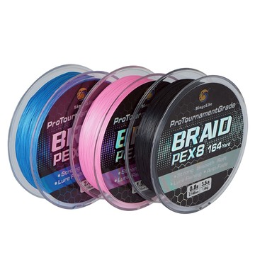 Bingolife 路亞專用 水染工藝 黑色 粉紅 藍色 8編PE 大力馬  編織線 柔軟順滑 150公尺 標準線徑