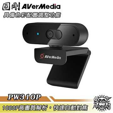圓剛 PW310P 1080p高畫質自動變焦網路攝影機｜USB隨插即用｜APP 4%回饋