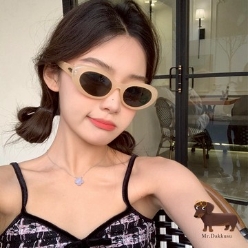 Mr.Dakkusu 歐美貓眼復古橢圓墨鏡 太陽眼鏡 抗UV400 韓國穿搭 遮陽 時尚配件