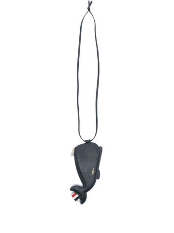 Thom Browne - Whale mini zip-pouch - men - Calf Leather/Polyester - One Size - Blue