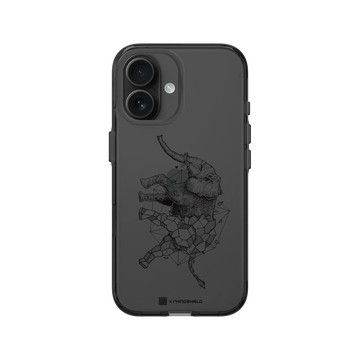 iPhone 16 Clear (相機按鈕) 酷墨灰 - Kerby Rosanes - 大象 - 黑