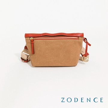 ZODENCE SAFARI恆彩帆布寬底斜背包-駝