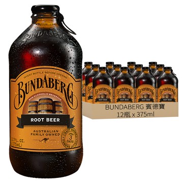BUNDABERG 賓德寶 沙士風味氣泡飲 x 12瓶  375ml