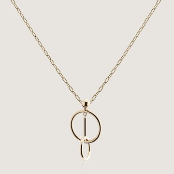 Strathberry - Music Bar Hoop Pendant - 22 Carat Gold Gilded - Gold