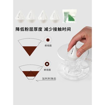 LilyDrip莉莉珠粒粒珠錐形V60濾杯降粉層厚度升萃取率提香壺尋香