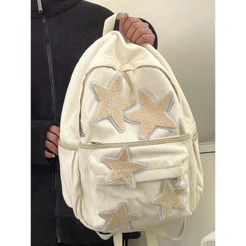 日系ins原創設計美式五角書包可愛星星雙肩包大容量高中學生背包