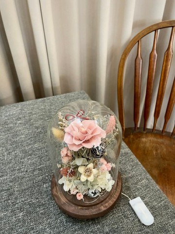 玻璃花罩【晨光暮暮可愛版】玻璃花盅 升遷 生日 開幕 新居 聖誕