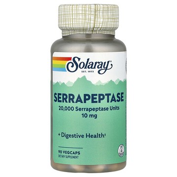 Solaray, 舍雷肽酶，10 毫克，90 粒素食膠囊