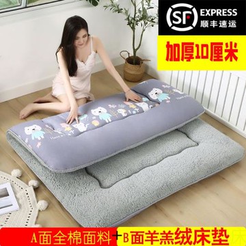 冬天保暖神器榻榻米地墊可折疊加厚羊羔絨地鋪睡覺墊臥室懶人床墊