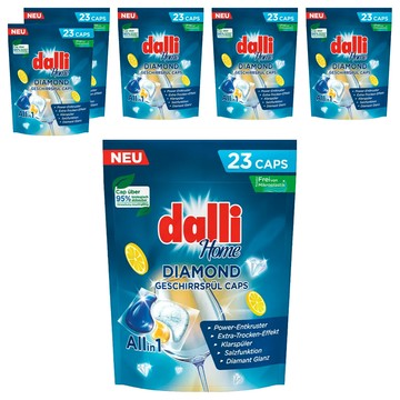 dalli 達麗 洗碗機用鑽石淨亮洗碗凝珠 全機型適用 23顆  500g  6袋