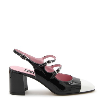 Carel - Black And Ivory Papaya Slingback Pumps