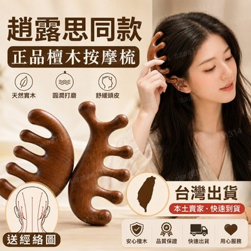 【台灣出貨】趙露思同款按摩梳 檀木按摩梳 按摩梳子 頭皮按摩梳 經絡按摩梳 檀木按摩梳 頭皮梳 頭部按摩梳