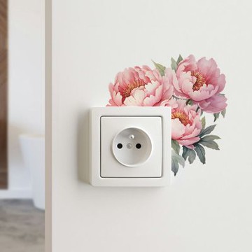 【MR.ZAKKA】創意萬用裝飾貼紙-植物主題 富貴牡丹花 居家節慶布置 DIY可移式壁貼 無痕壁貼 牆貼