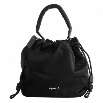 agnes b. 白標agnes b. 尼龍拉束兩用水桶包(黑)小款