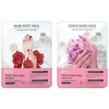 【ROSENY】玫瑰保濕足膜／蜜桃保濕手膜一雙入｜韓國熱賣 滋潤 保濕 DS009801