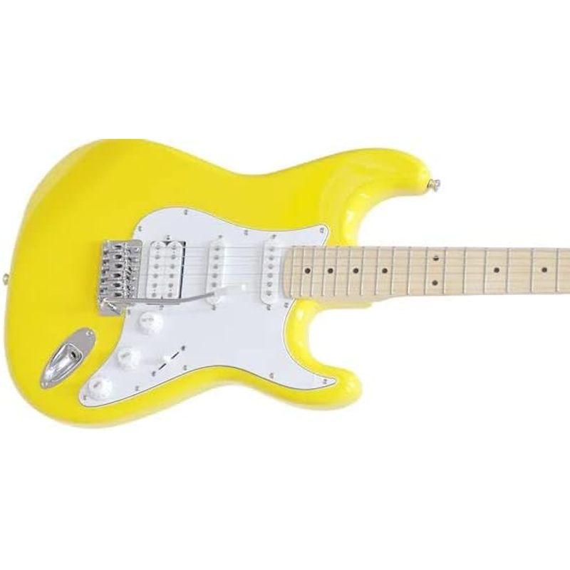 PLAYTECH (プレイテック) エレキギター ストラトキャスタータイプ ST250 S-S-H Maple Yellow