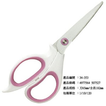 【文具通】PLUS プラス 普樂士 34-353 剪刀 粉 [同34-389] E2040406【APP滿額下單10%點數(單一帳號最高1000點)】4/30止
