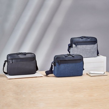 快速出貨｜潮男時尚包上線 今年必備❤️防潑耐磨升級up++【OFFERMANN】Frankfurt 防潑水側背包-3色