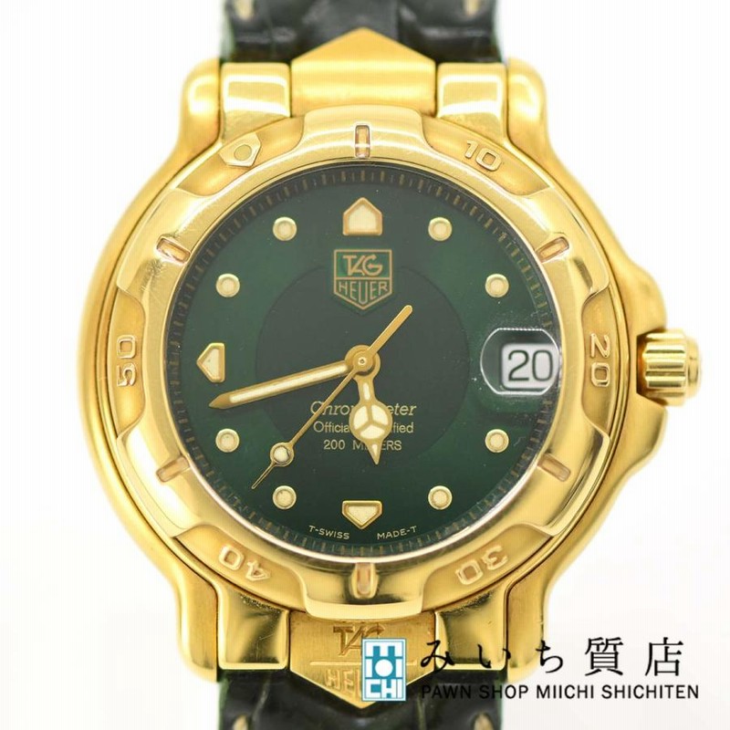 質屋 腕時計 TAG HEUER タグホイヤー 6000シリーズ クロノメーター WH524 自動巻き 18K YG グリーン文字盤 みいち質店 |  LINEブランドカタログ