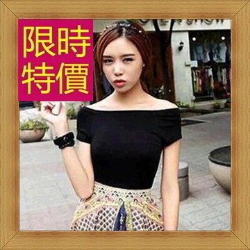 現貨+預購 T恤 短袖露肩裝-性感流行純棉質女短版上衣55a51【獨家進口】【米蘭精品】