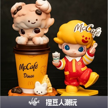 【台灣現貨】官方正品 Popmart 泡泡瑪特 Dimoo x 麥當勞聯名麥旋風 元氣咖友手辦公仔