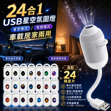 隔日到貨✨汽車星空頂氛圍燈 USB插口車載裝飾燈🚗高清投影鏡片 居家浪漫小夜燈