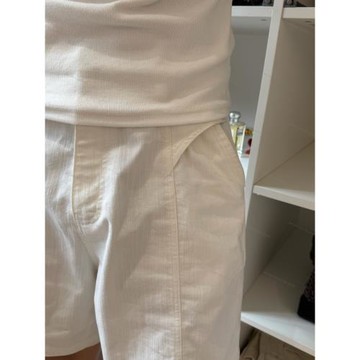 2025夏季老錢風直筒休閑短褲男士中腰微寬松簡約高級感百搭五分褲