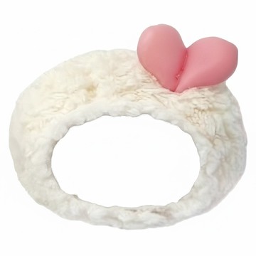 MARUKAN 寵物造型頭飾 貓用 MK-CT-376  愛心 白色 + 粉紅色  1個