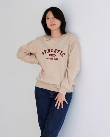 TEAM HEYDAY人寵親子裝系列 人類版 長袖加絨款 奶茶色酒紅字