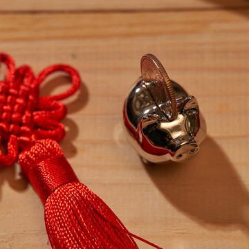 GOLDENPIG | 招財金豬 叄 白K金