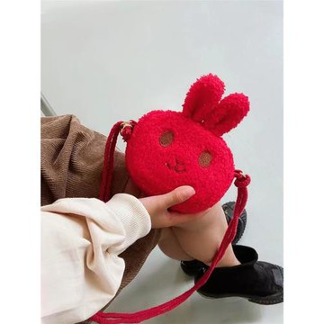 兒童兔子毛絨小包包女冬季洋氣可愛斜挎毛毛包公主時尚女孩零錢包