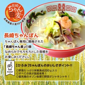 長崎伝統の味　ひふみの長崎ちゃんぽん・皿うどん各5個セット