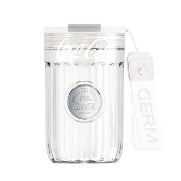 【GERM格米】可口可樂聯名款徽章系列水杯500ml-月光白(隨行杯/咖啡杯/耐冷耐熱)