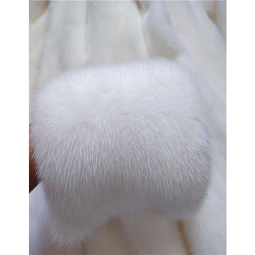 水貂皮整張白色公皮真皮草貂皮大衣制衣帽子圍脖攝影包包服飾配料