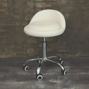 Gagu Feeling 帽型五爪附輪椅凳  象牙  1個