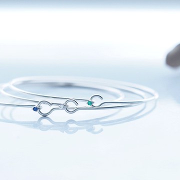 A) Stone Wire 手鐲銀925