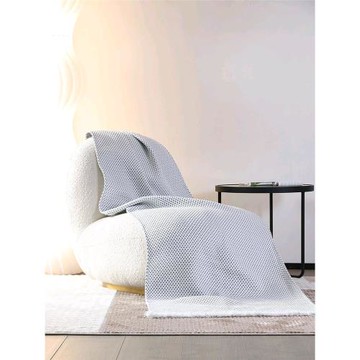 樣板房黑白針織流蘇搭毯沙發客廳臥室床尾巾酒店民俗商用軟裝裝飾