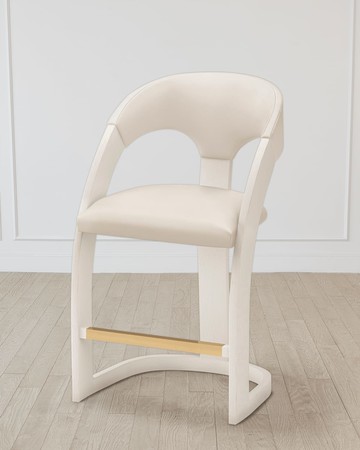 Delia Antique White Counter Stool
