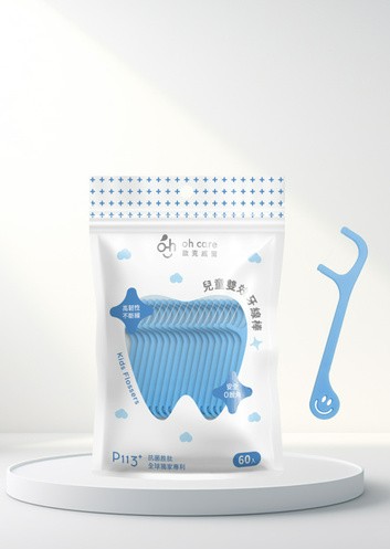 oh care歐克威爾 兒童雙效牙線棒