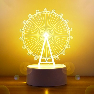 USB台燈 小夜燈嬰兒喂奶女生usb臥室插電款睡覺燈床頭3D小台燈氛圍燈【MJ14005】