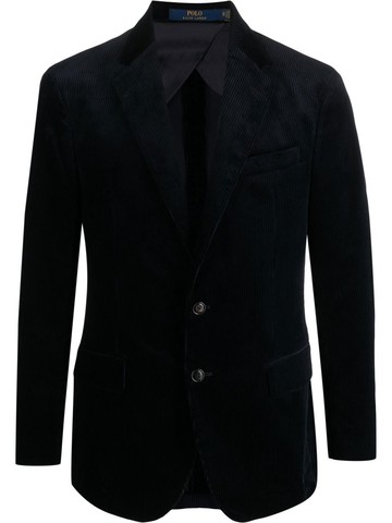 Polo Ralph Lauren - single-breasted corduroy blazer - men - Cotton/Viscose/Polyester - 46 - Blue
