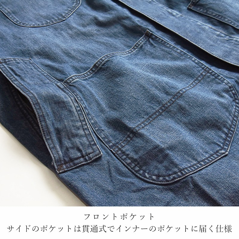 秋冬新作 セール／5%OFF Lee リー デニムコート ロング丈 ロング