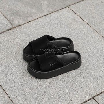 【逢甲 FUZZY】W Nike Calm Elevation 厚底 拖鞋 黑色 HJ5601-002